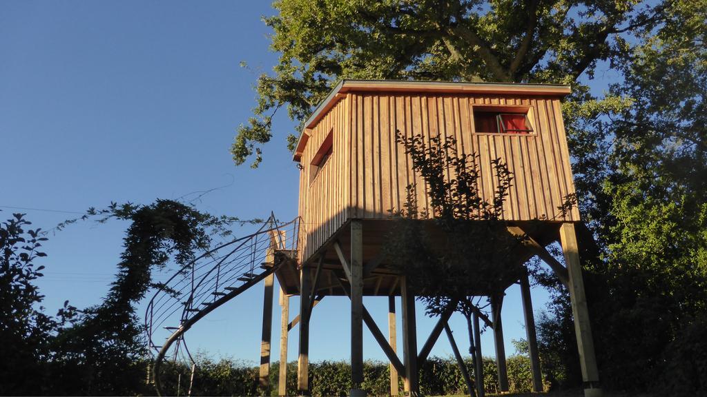 La Cabane Perchee Du Faucon Frechou-Frechet Exteriér fotografie